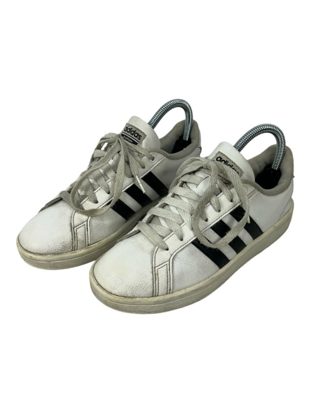 Adidas Cloudfoam Advantage Womens Sneakers Size 6.5 White/Black Casual Lace-Up
